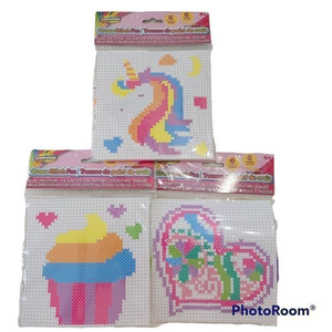 Kid Craft Bundle of 3 Crosstitch kits Cupcake Unicorn Heart Creative Kids‎